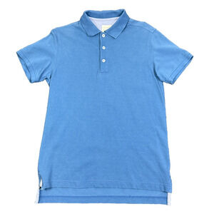 J. Hilburn Men's Knit Preppy Blue Polo Sz Small Slim Fit Short Sleeve RN# 123326
